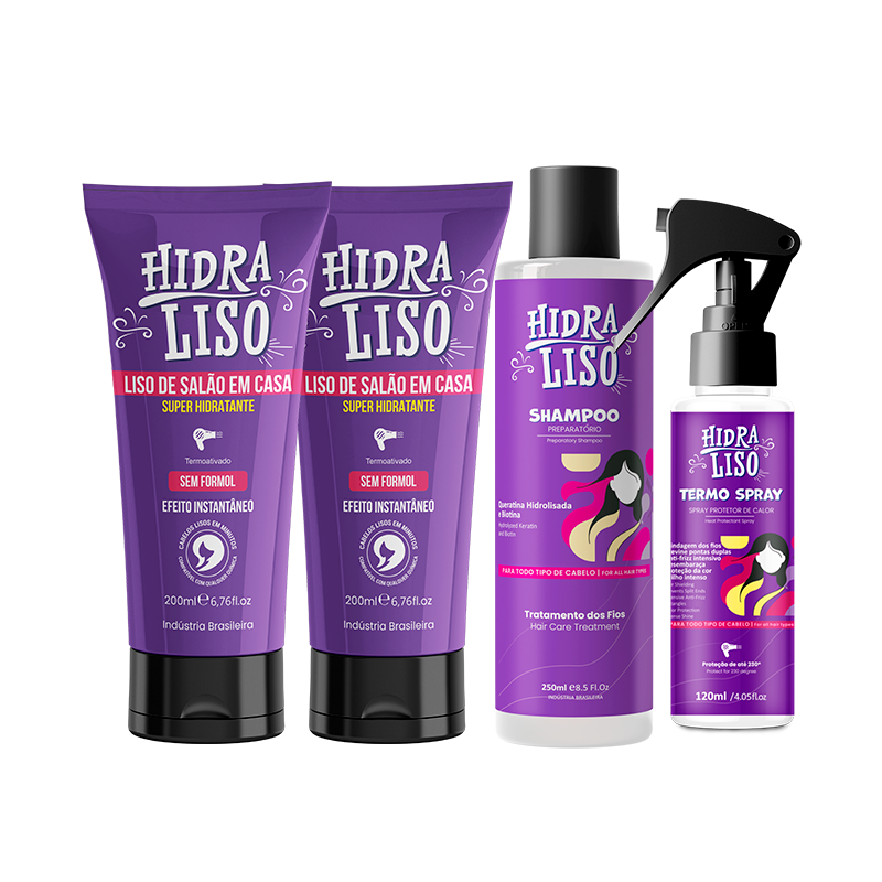 COMPRE 2 LEVE GRÁTIS 1 SHAMPOO + 1 TERMO SPRAY + 3 EBOOKS - Progressiva De Chuveiro Sem Formol